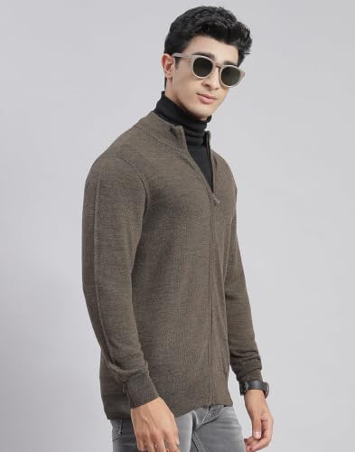 Image of Monte Carlo Men Regular Fit Full Sleeve Solid T Neck Winter Pullover (Pack of 1)