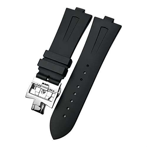 CRFYJ 25mm * 8mm Rubber Silicone WatchBand Replacement for Vacheron Constantin Overseas Watch Black Blue Waterproof Sport Strap (Color : Black, Size : 25mm x 8mm) CRFYJ 25mm * 8mm Rubber Silicone WatchBand Replacement for Vacheron Constantin Overseas Watch Black Blue Waterproof Sport Strap (Color : Black, Size : 25mm x 8mm)