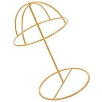 DIKACA Multipurpose Dome Shape Hat Display Stand Small Desktop Iron Wire Rack for Hat and Wig Storage Home Shop Use