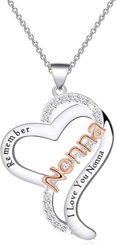 BEKECH ���΂������l�b�N���X Remember I Love You Granny/Grammy/Mini/Nana/Nonna Infinity Love Heart �l�b�N���X ���΂�������