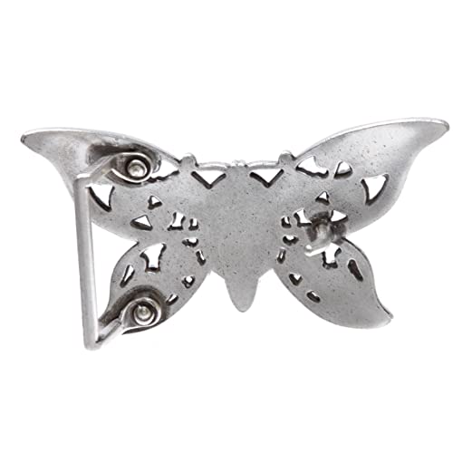 Women's Casual Jean Belt with Perforated Turquoise Stone Butterfly Belt Buckle4