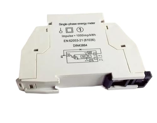 Medidor digital de kWh monofásico 230VAC 5(32)A para carril DIN 4
