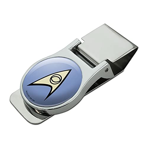 GRAPHICS & MORE Star Trek Science Shield Satin Chrome Plated Metal Money Clip
