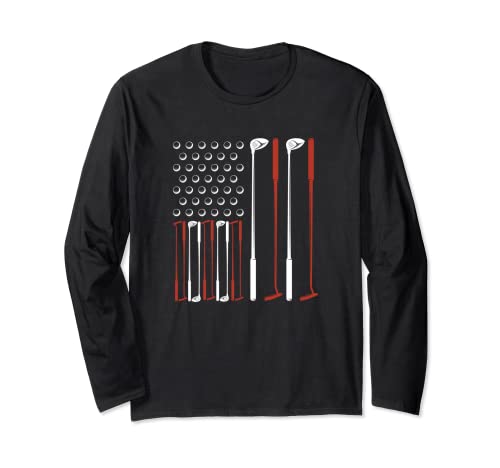 Drapeau Américain USA Cadeau Pour Golfeur Golf Manche Longue Cover