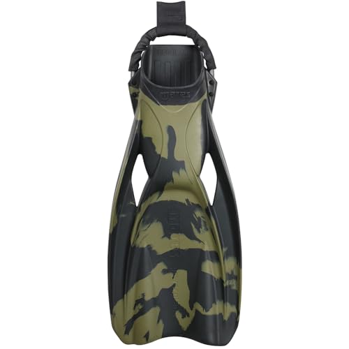 Aletas Mares Power Plana Unisex para Adultos en Verde Camo - Alta Durabilidad, Ajustables, Versátiles con Talón Abierto para Buceo Técnico miniatura 1