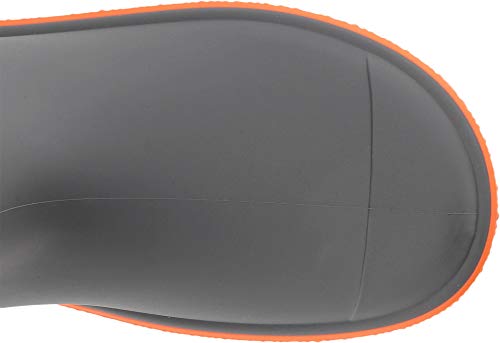 Kamik Kids Riptide (Toddler/Little Kid/Big Kid) - Boots for Kids - Pull-on Rainboots - Contrasting Midsole Charcoal 13 Little Kid M2