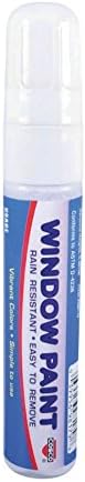 Cosco Window Paint Marker, for Car Windows, Mirror, Storefront Window, Wedding, Parades and Party Decorations, White Ink (098179) 1 Count (Pack of 1)