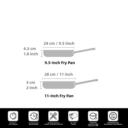 Cooks Standard 2 Piece Nonstick Hard Anodized Saute Skillet, Bl 9.5 And 11-Inch Fry Pan Set Inch Inch, Black #TOP4