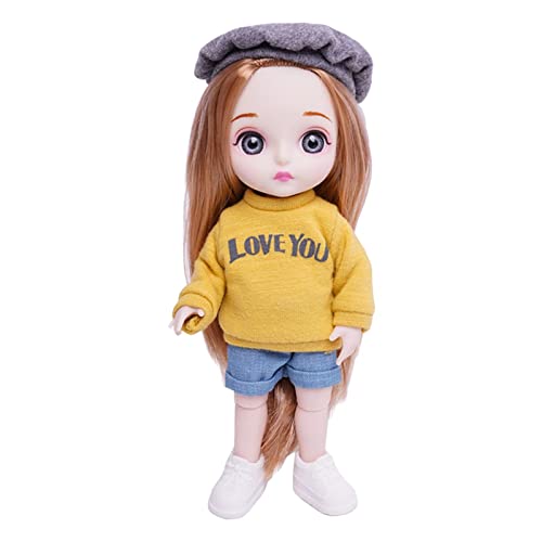 Image of Bjd Doll Flexibility Abundant Hair 13 Movable Joints Friendly for Simulation Yellow | Dolls | Clothes & Accessories | Modern