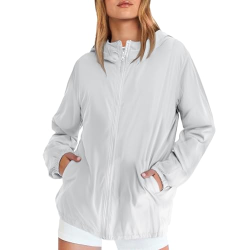 Capa de lluvia ligera para mujer tipo chaqueton parka largo resistente al viento y repelente