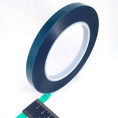 High Temp Masking Supply 3/8" x 72 Yards 400ºF Green Polyester PET Tape