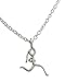 Stick Figure Running Girl Necklace By Thimbleful Threads, Runner Necklace, Run