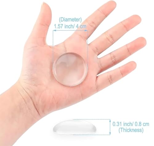 Image of Marve Round Door Handle Stopper Pieces 6 of Clear Rubber Door Knob, Round Wall Shield Cushion, Quiet Wall Protector for Door Handle, Guard Door Bumper Silencer Self Adhesive
