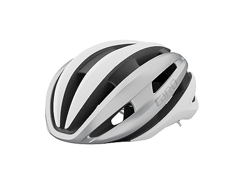 GIRO Synthe MIPS II Casco, Hombre, Blanco Mate y Plateado, S
