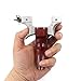 Obert Hunting Slingshot Metal Stainless Slingshot Catapult Wooden Handle Aiming Points Sling Shot with 3Pcs Replacement Rubber Bands