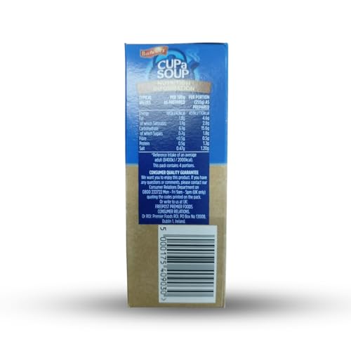 Image of Batchelors Cup A Soup Cream of Mushroom with Croutons Instant Mix 99g (4 Sachets) | Creamy Mushroom with Shiitake | Low Fat Vegetarian | Just Add Hot Water