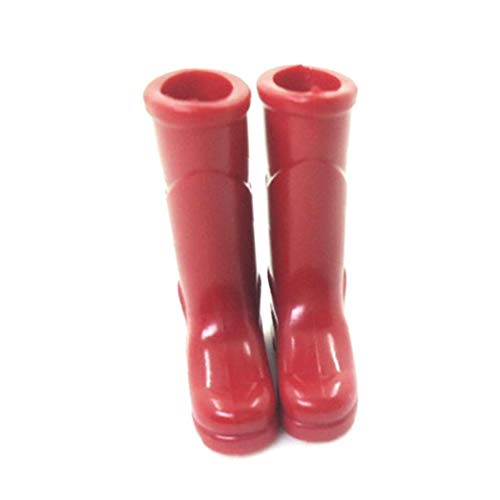 xuew 1Pc Mini Regen Stiefel Puppenhaus Dekoration Mini-Spielzeug-Puppe Haus Zubehör Mini-Regen Stiefel für Puppenhaus, Rot