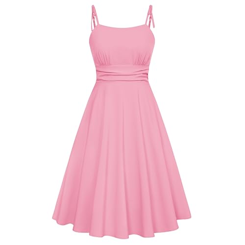 Image of Belle Poque Women's Spaghetti Strap Midi Vintage Tea Party Dress | Belle Poque Women's Spaghetti Strap Midi Vintage Tea Party Dress,A-line,Cocktail Dress,Graduation Homecoming Dress