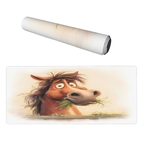 Horse Mouse Pad Non-Slip Desk Protector Mat,35.5 × 16 in