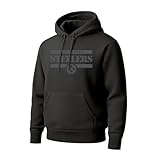 Hybrid Sports NFL - Sudadera con capucha ligera para adultos con licencia oficial, Negro -, Medium