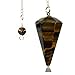 Amandastone Natural Tiger eye Gemstone Rock Crystal Hexagonal Pointed Reiki Chakra Pendant Pendulum