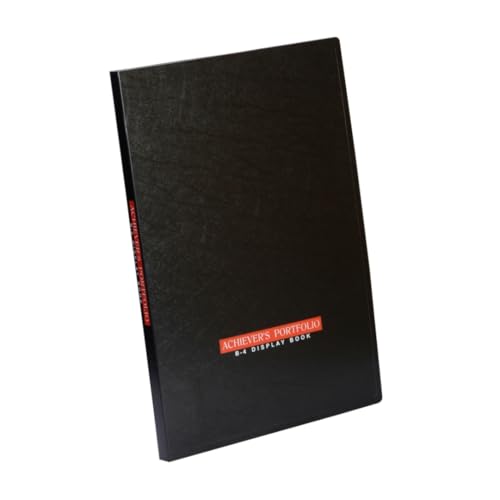 Image of Worldone B4 (Bigger Size) | Achiever Portfolio Display Book Folder for Documents | 1mm Virgin PP Material | 40 Bound Non-Refillable Top Loading Plastic Binder | Black (Set of 1) (Black, B4)