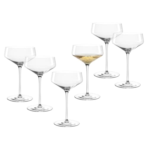 LEONARDO HOME PUCCINI Champagnerschale • 6 Stück • Cocktailglas • Champagnerglas • Klassische Form • Elegantes Design • Ideal für Aperitif und Dessert • Spülmaschinengeeignet • 350 ml • 069593