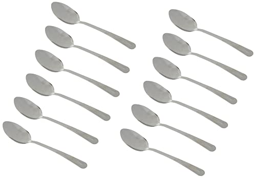 Winco 12-Piece Windsor European Tablespoon Set, 18-0 Stainless Steel, Soup Spoon (Dinner Spoon), Silver