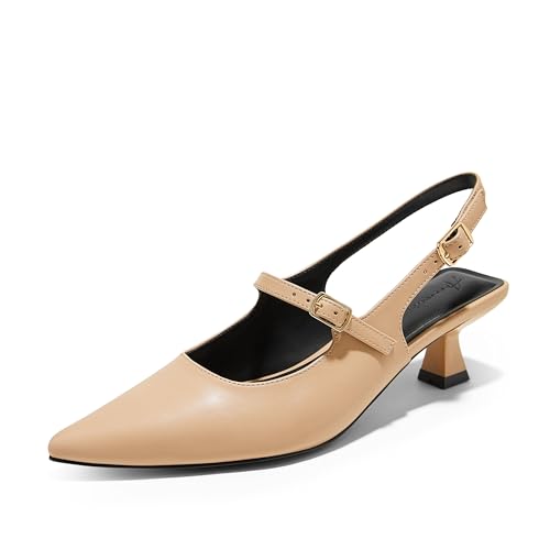Arromic Women's Slingback Kitten Heel Pumps 2 Inch Mary Jane