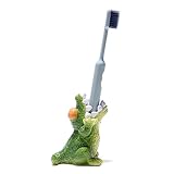 Hodao Toothbrush Holders Resin Pen Pencil Holder Bathroom Decorations for Home Toothbursh Stand Bathroom Decor Modern Kids Alligator Mouth Figurines Toothbrush Holders (Green Crocodile)