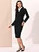 Allegra K 2 Piece Suit Skirt Sets for Women Blazer and Pencil Skirts Formal Office Business Casual Outfits Large Black