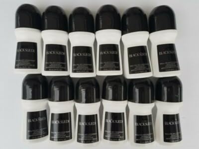 Bulk pack-Black Suede Roll-On Deodorant for Men, 2.6 oz (12 Pack)