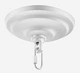 MAYOMAJO 5-5/16 Inch Light Canopy Kit with Heavy Duty, Replacement Cover Plate with Mounting Hardware for Chandelier, Pendant Light, Swag Light, Ceiling Fan, Flower Basket or DIY Projects (White)