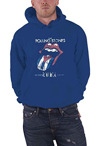 The Rolling Stones Sweat-Shirt À Capuche Havana Cuba Band Logo Officiel Homme - Les Beatles, Paul McCartney, John Lennon, RIngo Starr, George Harrison The Rolling Stones Sweat-Shirt À Capuche Havana Cuba Band Logo Officiel Homme