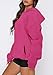 onlypuff Hoodies for Women y2k Rose Pink Pullover Vintage Sweatshirts Basic Tops XXL