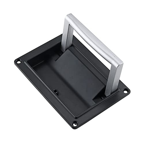 Poignée de porte pliante encastrée MOBYAT en zinc noir pour optimiser l'espace