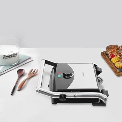 Elektrischer Kontaktgrill, 2000W Sandwichmaker und Tischgrill Antihaftbeschichtet 100-250°C – Bild 4