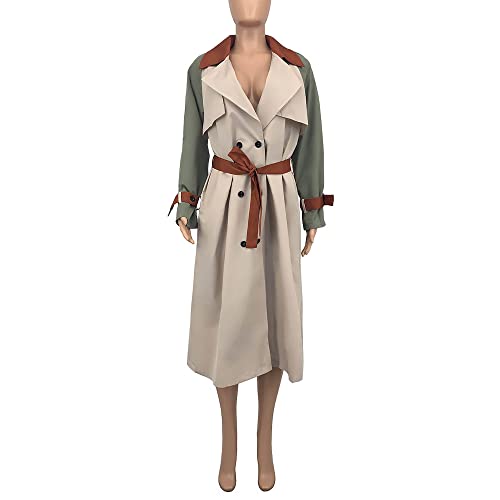 Sujinxiu Trench lungo doppiopetto da donna