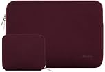 MOSISO Laptop Case 13.3 inch, 13-13.3 inch Laptop Sleeve Bag Compatible with MacBook Air/Pro 13/Pro 14 M5 M4 M3 M2 M1, HP Dell ASUS Lenovo, Neoprene Computer Sleeve Bag with Small Case, Wine Red