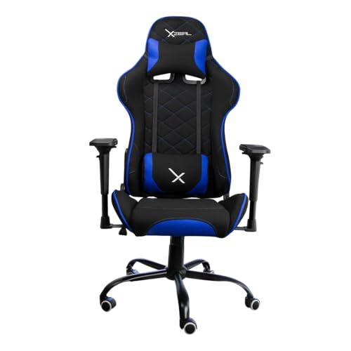 XZEAL Stylos Silla Gamer Xzeal XZ25 Diseño ergonómico de Tela con Brazos 4D (Azul)