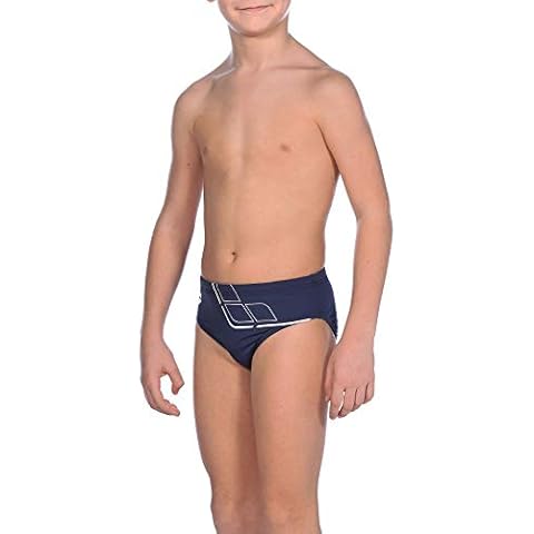 Arena Sand B Jr Navy-White Swim Briefs Cover