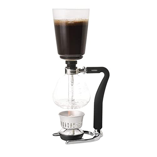 FACAZ Kaffeemaschine Siphon Kaffeemaschine mit Silikongriff, 5-Tassen Kaffeesiphonkanne Edelstahl Metallfilter… – Bild 3