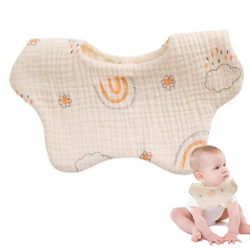 Baberos de gasa de algodón, baberos para niños y niñas, baberos de 6 capas de algodón puro para toda la temporada, accesorios de lactancia para niños, baberos con buena absorción de agua para viajes