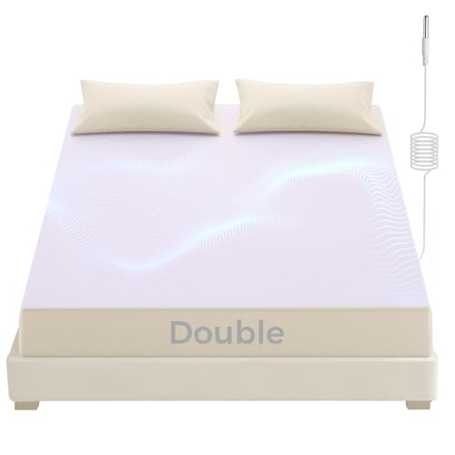 Grounding Sheets, Earthing Fitted Sheets, 95% Cotton 5% Pure Silver Fiber, Grounded Sheets with Grounding Cord, Conductive Earthing Bed Sheet Grounding Cover for Better Sleep (Beige, Double)