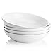 Sweese 113.101 Porcelain Large Salad Pasta Bowls - 45 Ounce 1.3 Quart - Set of 4, White