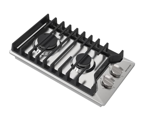 30 Inch Gas Stove Cooktop, thermomate Built In Gas Rangetop with 4 High Efficiency SABAF Burners, NG/LPG Convertible 304 Stainless Steel Gas Hob with Flame Out Protection, CSA Certified
