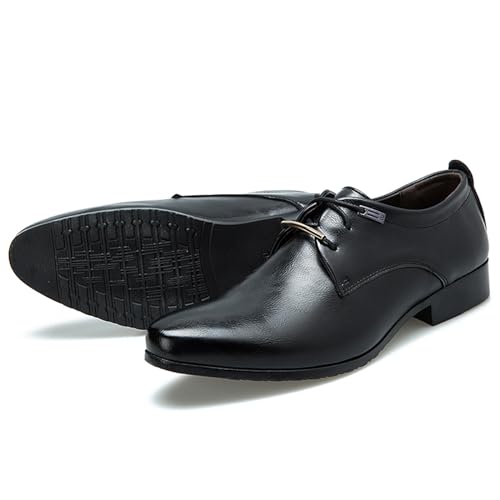 Men's Retro Dress Shoes Formal Business Leather Oxfords Dressy Suit Tuxedo Metal Shoelaces Weeding Prom Derby Shoes4