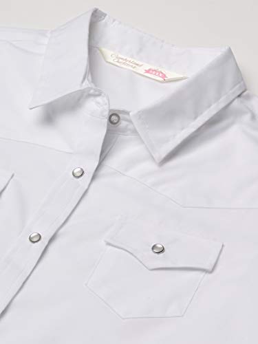 ELY CATTLEMAN Girls' Long Sleeve Solid Western Shirt3