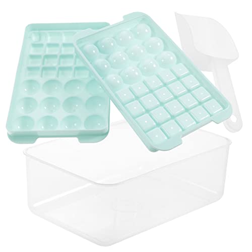 Molde de hielo multiuso con tapa para cubos y bolas miniatura 7
