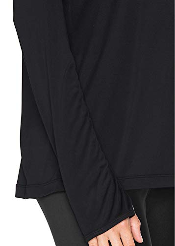 Mippo Womens Workout Active Long Sleeve Tops Open Back Shirts Long Sleeve Exercise Athletic Tops Gym Yoga Clothes Backless Self Knot at Front Top with Thumb Hole for Women Black L